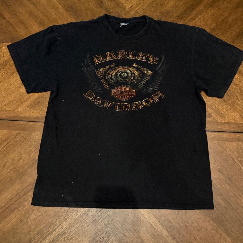 Harley Davidson Shenandoah Staunton VA Eagle Cobra Graphic T-Shirt Black XL